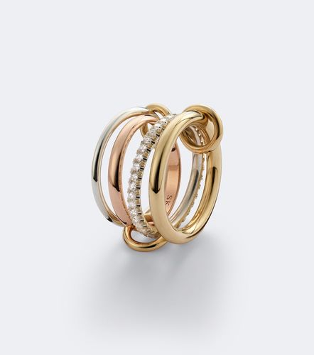Bague Cancer en argent sterling, or 18 ct et diamants - Spinelli Kilcollin - Modalova