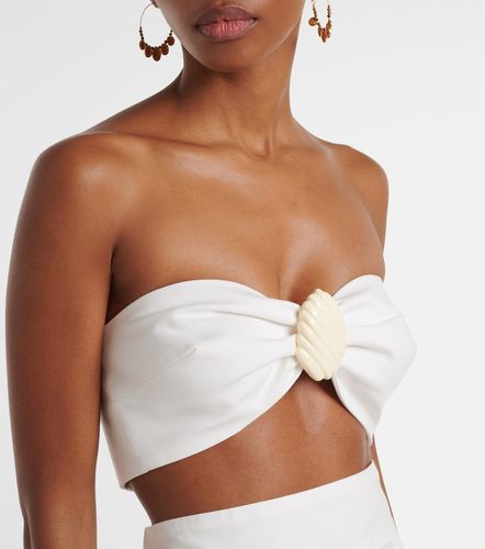 Top bandeau en coton mélangé à ornement - Adriana Degreas - Modalova