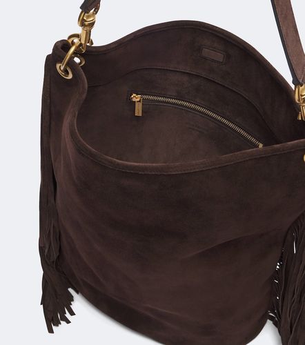 Sac porté épaule Asher en daim à franges - Nili Lotan - Modalova