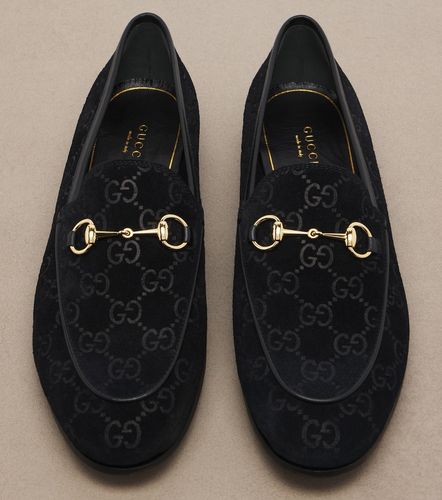 Gucci Mocassins Jordaan en daim GG - Gucci - Modalova