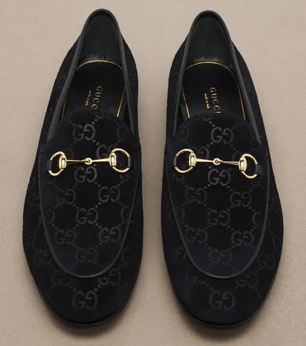 Gucci Mocassins Jordaan en daim GG - Gucci - Modalova