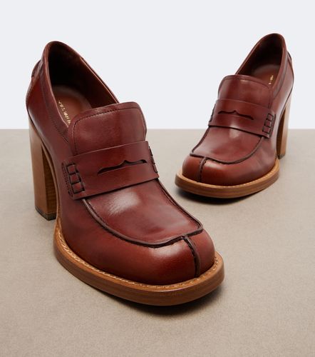 Mocassins à talons en cuir - Dries Van Noten - Modalova