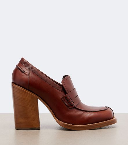 Mocassins à talons en cuir - Dries Van Noten - Modalova