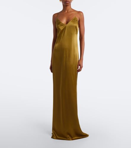 Robe longue 1920 en soie à plumes - Taller Marmo - Modalova
