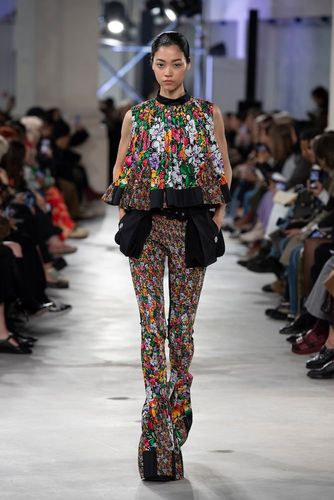 Pantalon à taille haute et à fleurs - Sacai - Modalova