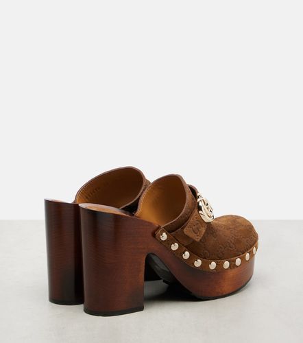 Gucci Mules Double G en daim - Gucci - Modalova