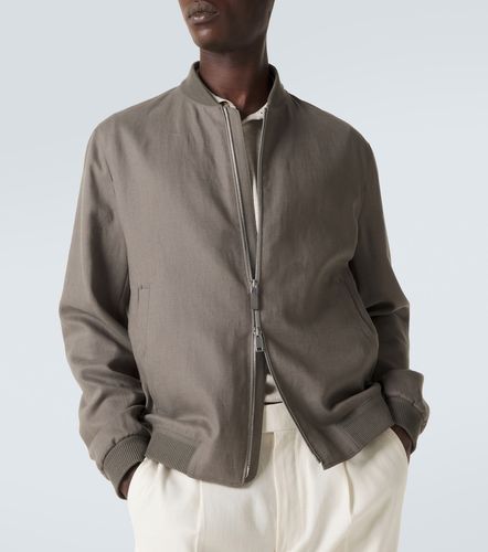 Zegna Veste bomber en lin - Zegna - Modalova