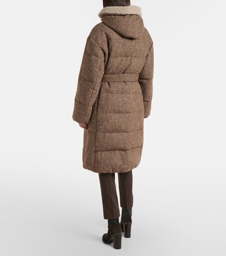 Doudoune en laine mélangée et shearling - Brunello Cucinelli - Modalova