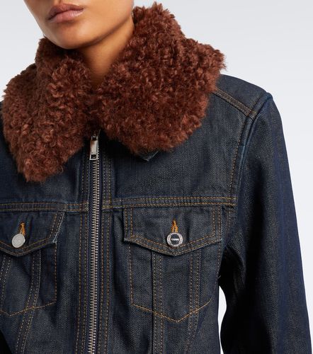 Ganni Veste blouson courte en denim - Ganni - Modalova