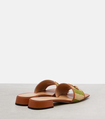 Mules VLogo en raphia et cuir - Valentino Garavani - Modalova