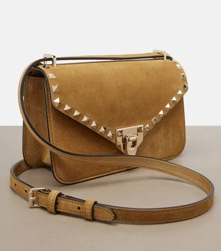 Sac porté épaule Rockstud Small en daim - Valentino Garavani - Modalova