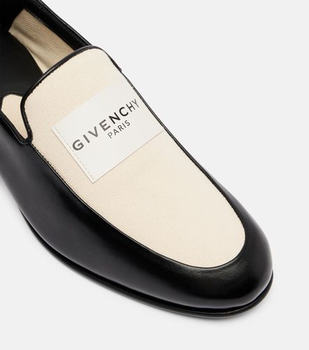 Mocassins Label en cuir et toile - Givenchy - Modalova