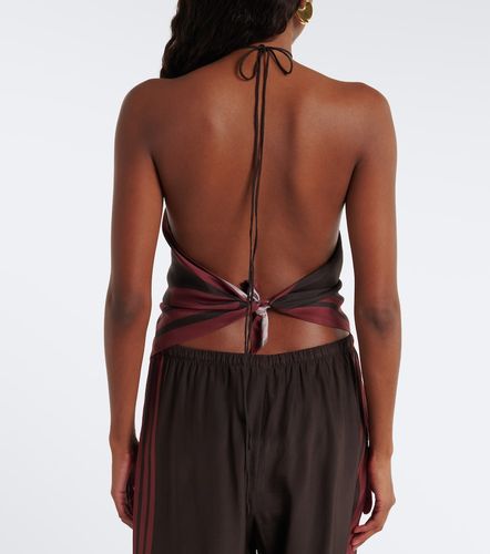 Top foulard en satin de soie à imprimé - SIR - Modalova