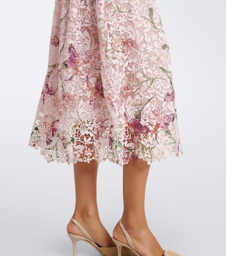 Robe de cocktail en guipure à fleurs - Oscar de la Renta - Modalova