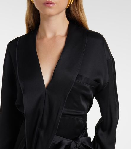 Robe portefeuille en satin - Victoria Beckham - Modalova