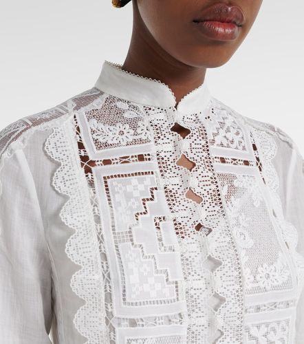 Chemise en ramie à finitions en dentelle - Zimmermann - Modalova