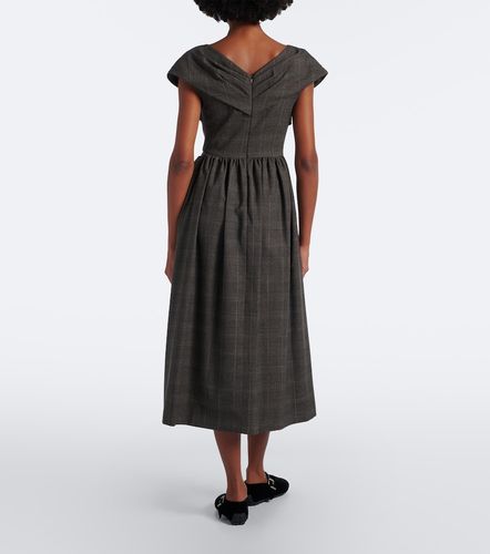 Robe midi en laine à carreaux - Simone Rocha - Modalova