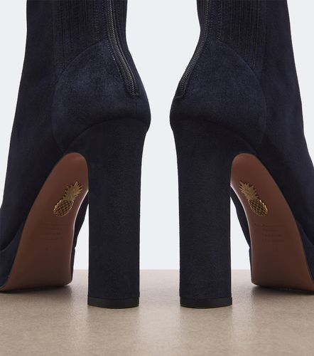 Bottines Martine à plateau en daim - Aquazzura - Modalova
