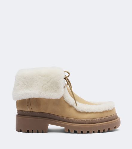 Bottines en daim et shearling - Yves Salomon - Modalova