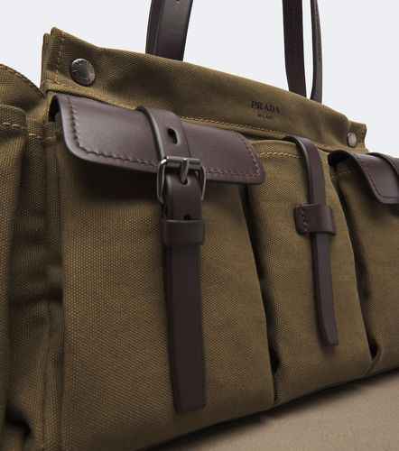 Sac Route Large en toile - Prada - Modalova