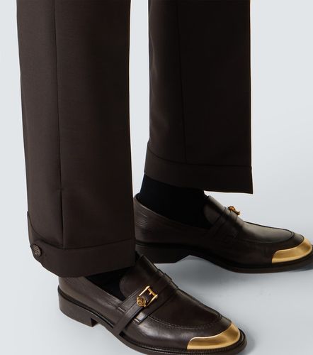 Pantalon droit en laine et mohair - Versace - Modalova