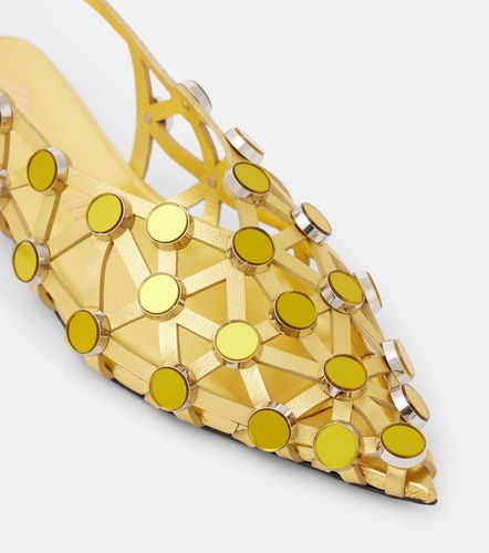Ballerines Grid en cuir métallisé - The Attico - Modalova
