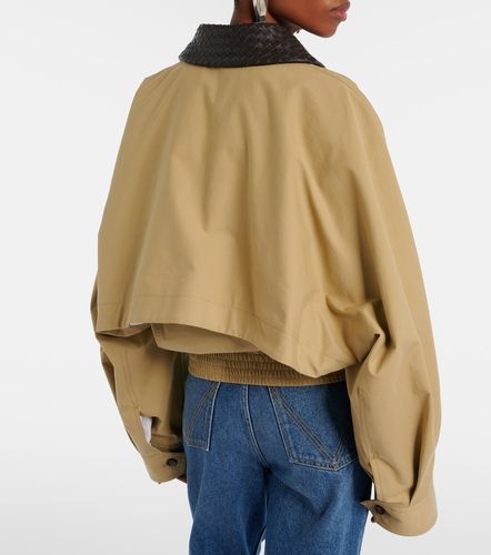 Veste blouson bordée de cuir Intrecciato - Bottega Veneta - Modalova