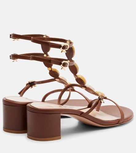 Sandales Shanti 45 en cuir à ornements - Gianvito Rossi - Modalova
