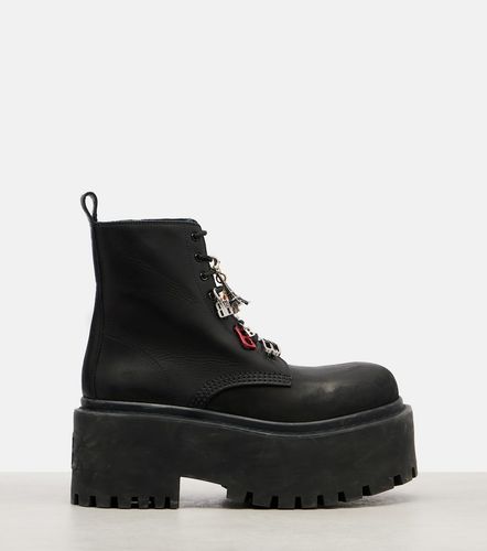 Bottines à plateforme en cuir à ornements - Balenciaga - Modalova