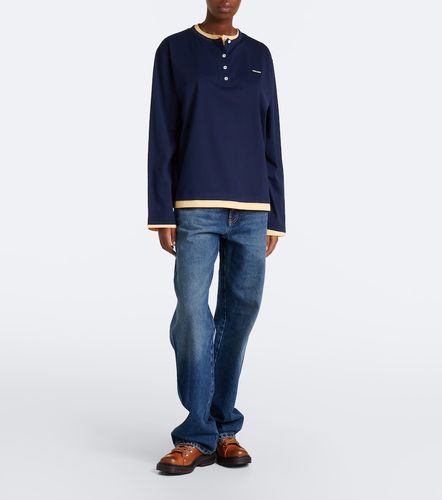 Miu Miu Top Henley en coton - Miu Miu - Modalova