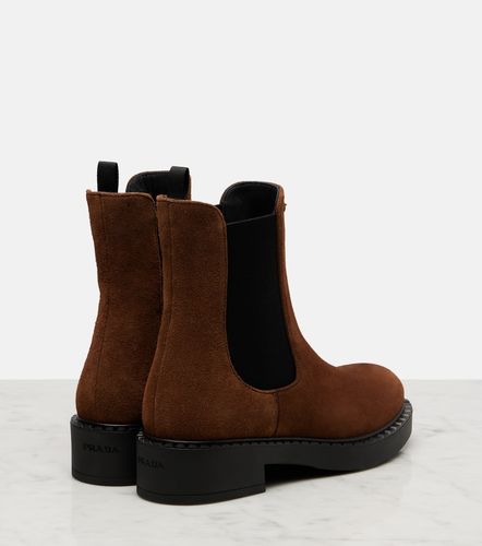 Bottines Chelsea Chocolate en daim - Prada - Modalova