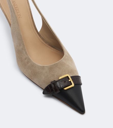 Escarpins slingback en daim et cuir - JW Anderson - Modalova