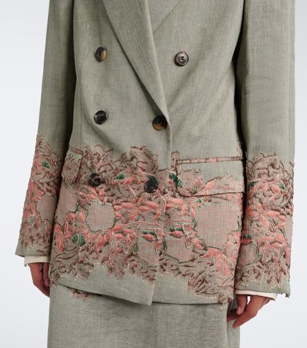 Blazer en lin et coton mélangés - Dries Van Noten - Modalova