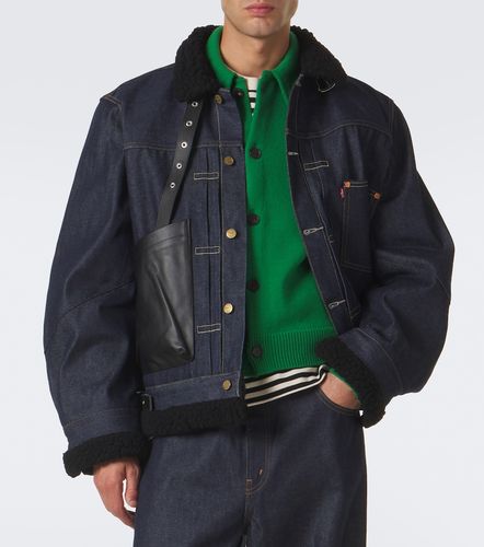 Sacai Veste en denim et cuir - Sacai - Modalova