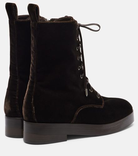 Bottines Ben 20 en velours et cuir - Aquazzura - Modalova