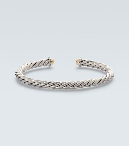 Bracelet Cable en argent sterling et or 14 ct et diamants - David Yurman - Modalova