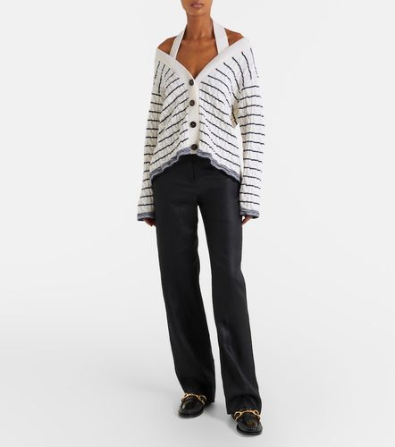 Cardigan en laine à rayures - McQueen - Modalova