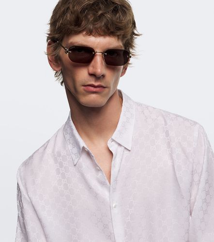 Lunettes de soleil rectangulaires - Gucci - Modalova