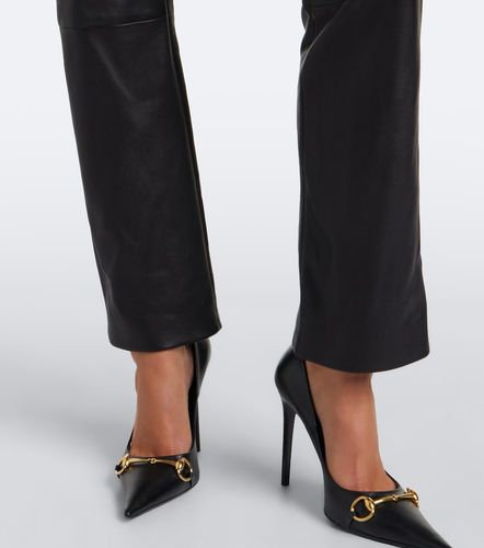 Gucci Pantalon droit en cuir - Gucci - Modalova