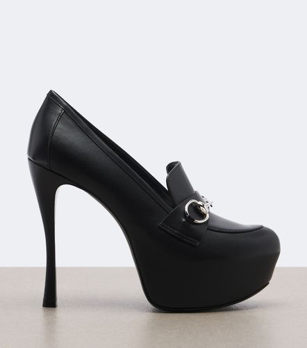Escarpins Fame Horsebit à plateau en cuir - Gucci - Modalova