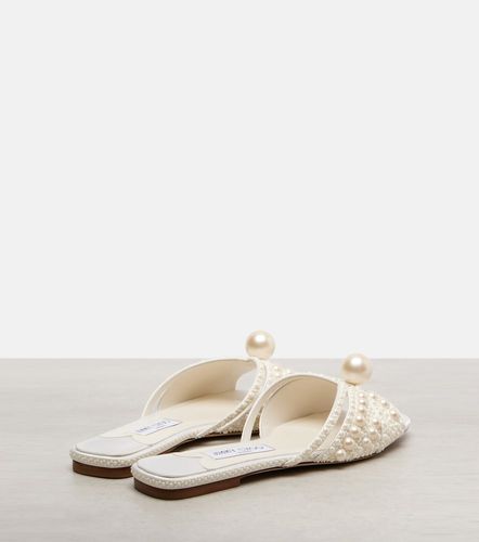 Mules Siva en satin à ornements - Jimmy Choo - Modalova