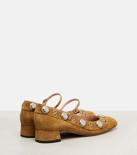 Escarpins Mary Jane Nellcote en daim à ornements - Valentino Garavani - Modalova