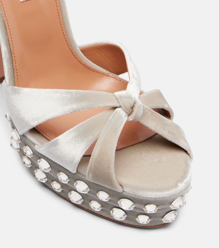 Sandales Cosmic Love à plateau en velours - Aquazzura - Modalova