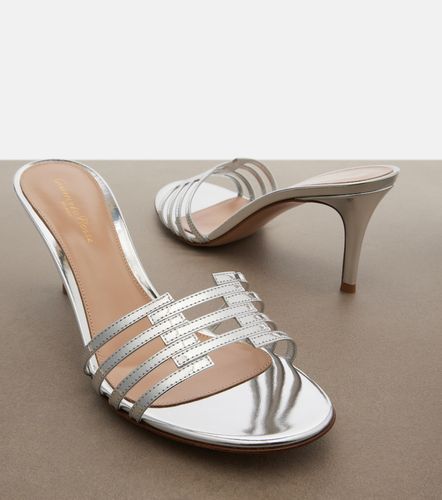 Mules en cuir métallisé - Gianvito Rossi - Modalova