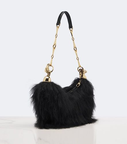 Chloé Sac porté épaule Chain Horse Large en shearling - Chloe - Modalova