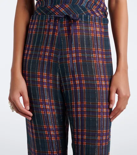 Pantalon droit à carreaux - Dries Van Noten - Modalova