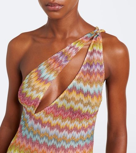 Robe longue asymétrique en lamé - Missoni - Modalova
