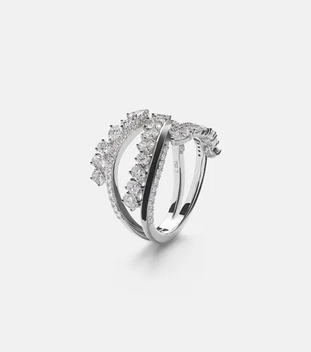 Bague Twist en or blanc 18 ct, émail et diamants - Kamyen - Modalova