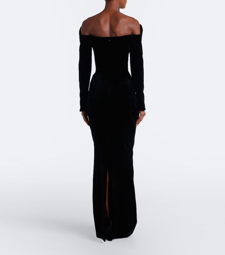Mugler Robe longue en velours - Mugler - Modalova