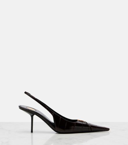 Escarpins slingback Babylone en cuir d'anguille - Saint Laurent - Modalova